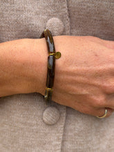 Stackable Resin Stretch Bracelets - Tortoiseshell Brown
