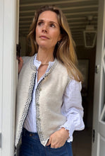 Cecile Navy Stitch Detail Gilet