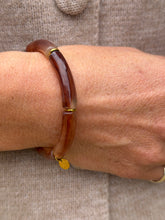 Stackable Resin Stretch Bracelets - Smoky Pink/Brown