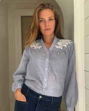 Tabitha Shirt Blue and White