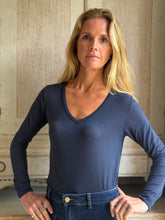 Long Sleeved Cashmere Mix Vest - Navy