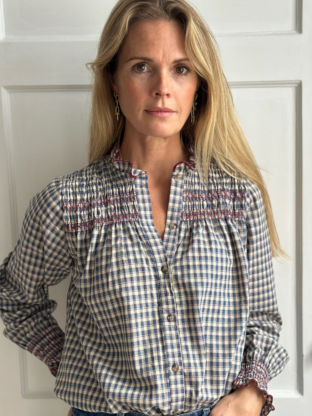 NEW IN! Kitty Shirt Blue and Red