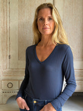 Long Sleeved Cashmere Mix Vest - Navy