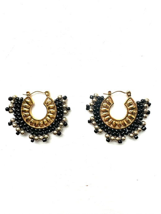 Fiesta Earrings Black and Gold