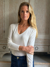 Long Sleeved Cashmere Mix Vest - Off White