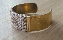 Thick Cuff Bracelet - Brown/Gold/Camel