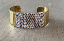 Thick Cuff Bracelet - Brown/Gold/Camel