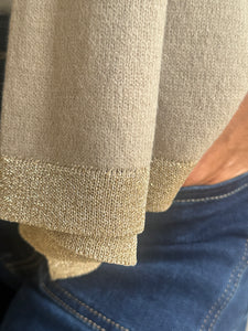 Taupe and Gold Scarf
