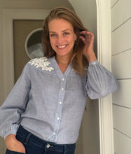 Tabitha Shirt Blue and White