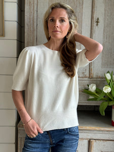 Jaimie Short Sleeved Jumper Off White