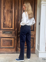 Needlecord Navy Trousers