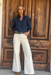 Needlecord Cream Trousers