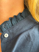 Lilou Broderie Shirt Navy