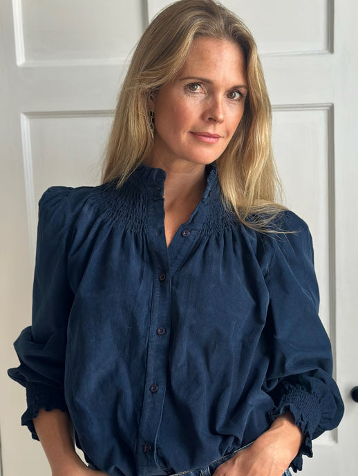 NEW IN! Lilou Needlecord Shirt Navy