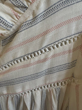 Lottie Shirt - Off White and Coral/Navy