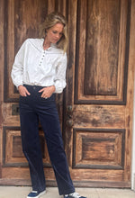 Needlecord Navy Trousers