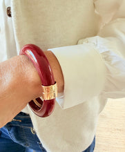 Chunky Resin Bracelet - Burgundy