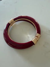 Chunky Resin Bracelet - Burgundy