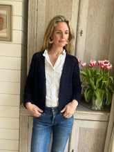 Carrie Pointelle Cardigan Navy