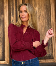 Lilou Needlecord Shirt Cranberry Red