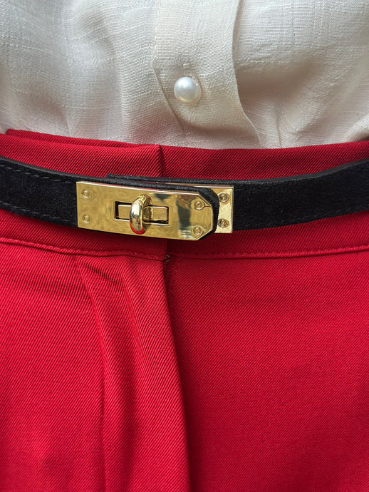 Black Suede Belt
