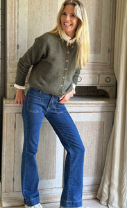 Straight Leg Blue Jeans