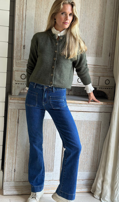 Straight Leg Blue Jeans