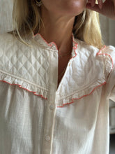 Lauren Shirt Cream and Coral