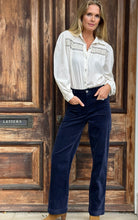 Needlecord Navy Trousers
