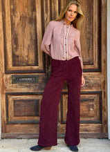 Needlecord Claret Trousers