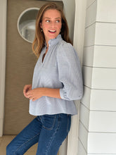 Romy Top Blue and White