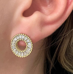 Diamanté  Circle Stud Earring